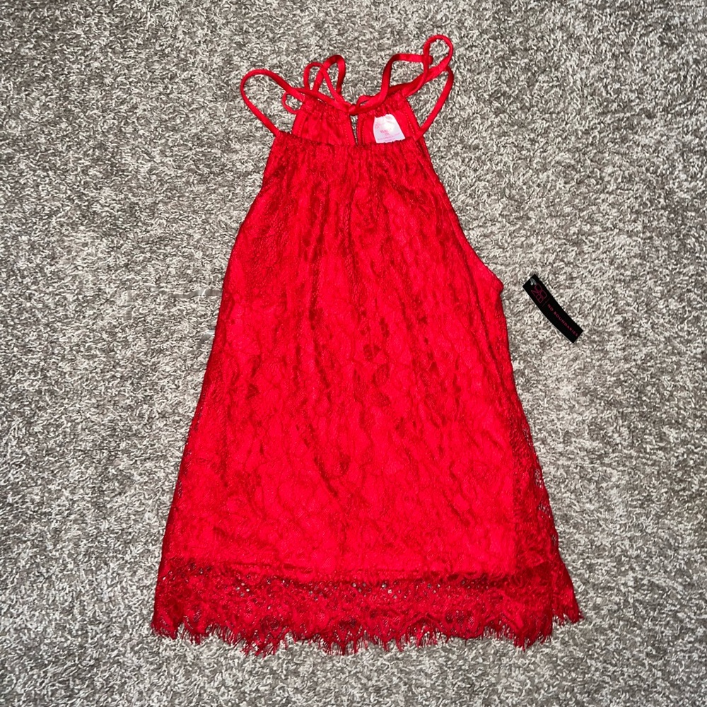 Red dress up tank top